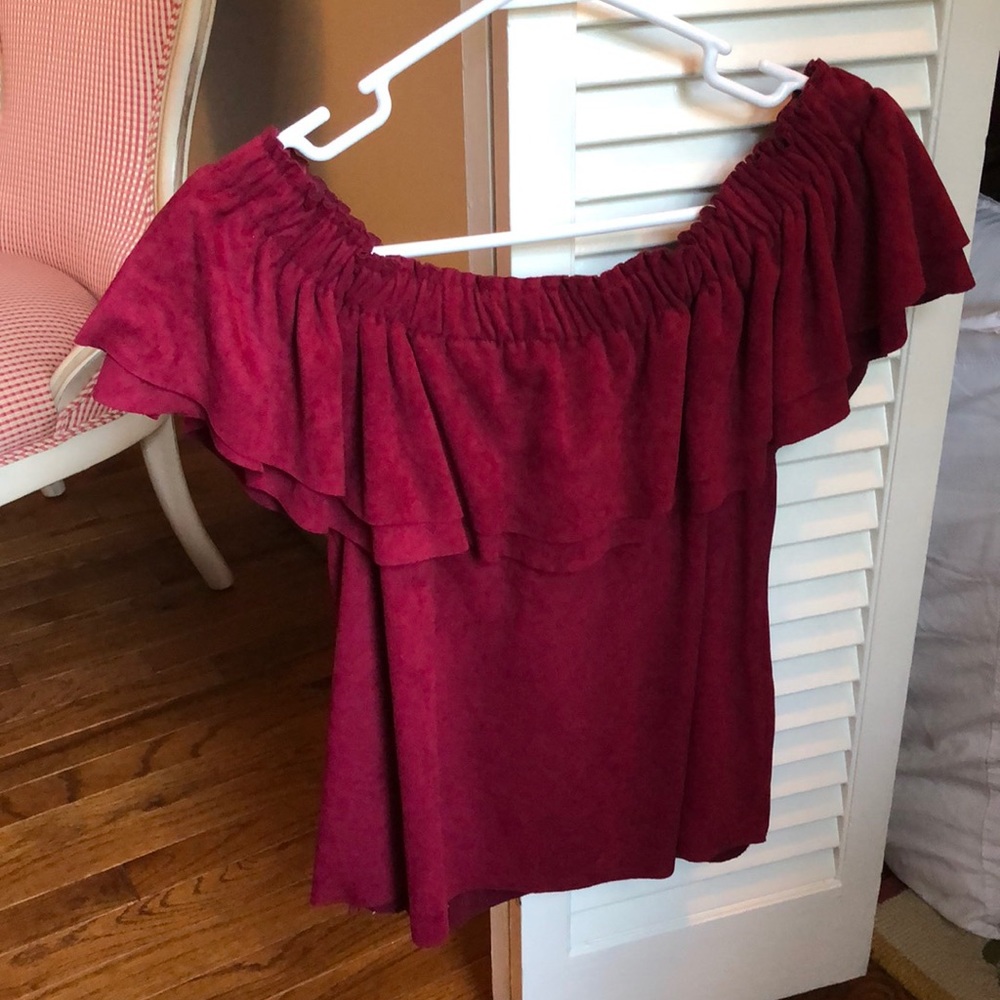 Young Fabulous & Broke Red Off the Shoulder Top XS